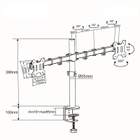 Monitor tartó konzol