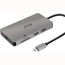   USB-C dokkoló Club 3D CSV-1593 – 8 az 1-ben hub, 2× HDMI, Gigabit LAN, használt bevizsgált