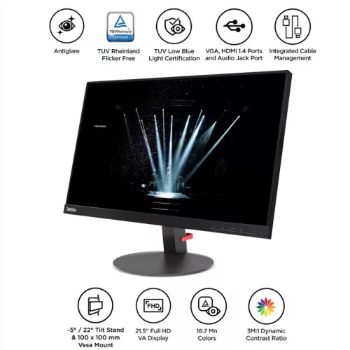 Lenovo ThinkVision S22e-19 22" Full HD VA felújított monitor – akár 2 év garanciával
